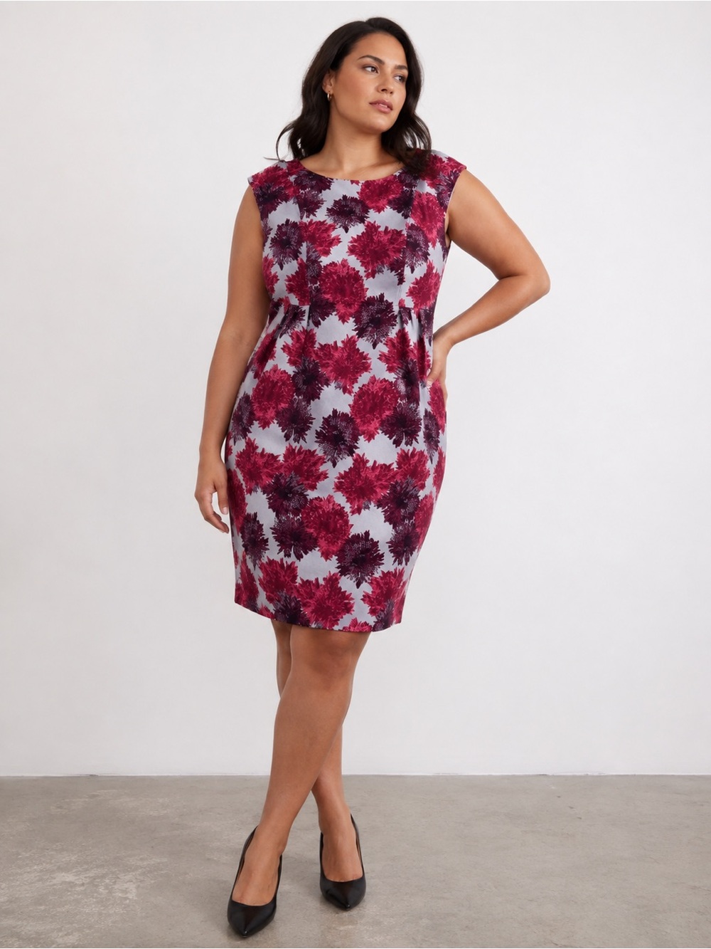Weekend | MaxMara floral sheath structured dress | size Large